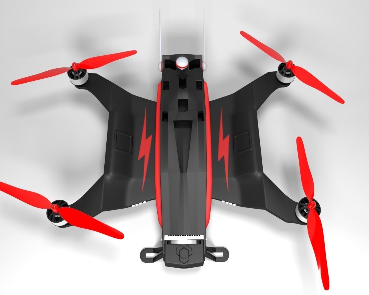 Racing Drone v01 3D model_2