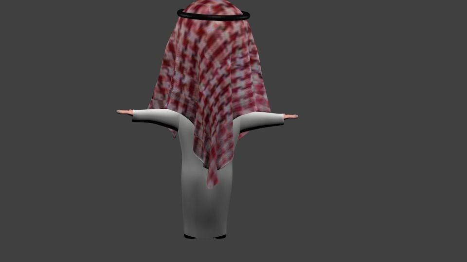 man arab Low-poly 3D model_2