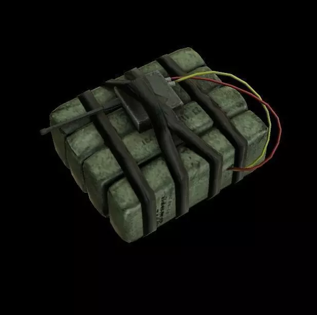 C4 Bomb model Low-poly 3D model_0