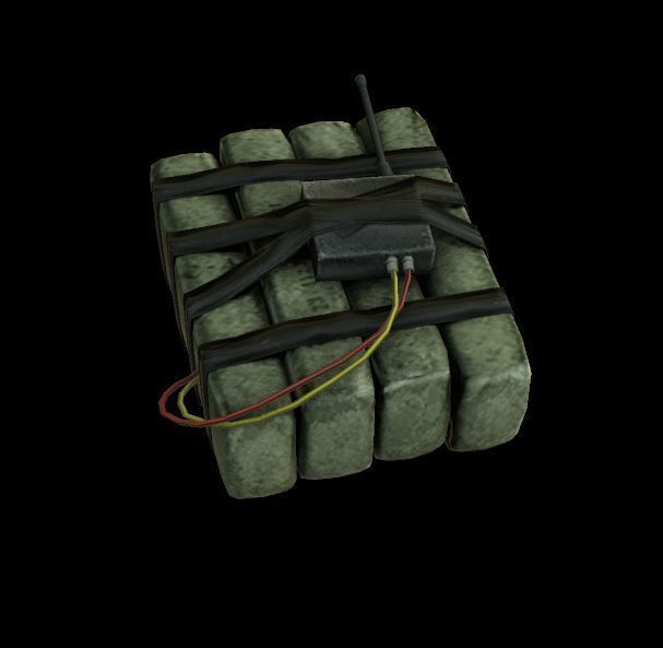 C4 Bomb model Low-poly 3D model_2