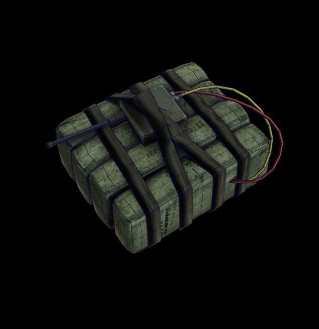 C4 Bomb model Low-poly 3D model_3