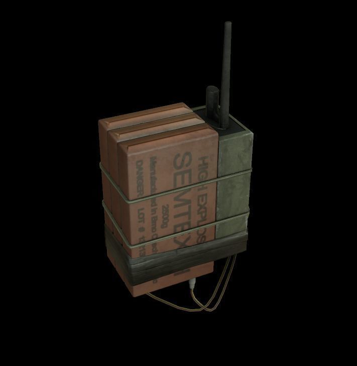 EXPLOSIVES CHARGES model Low-poly 3D model_1