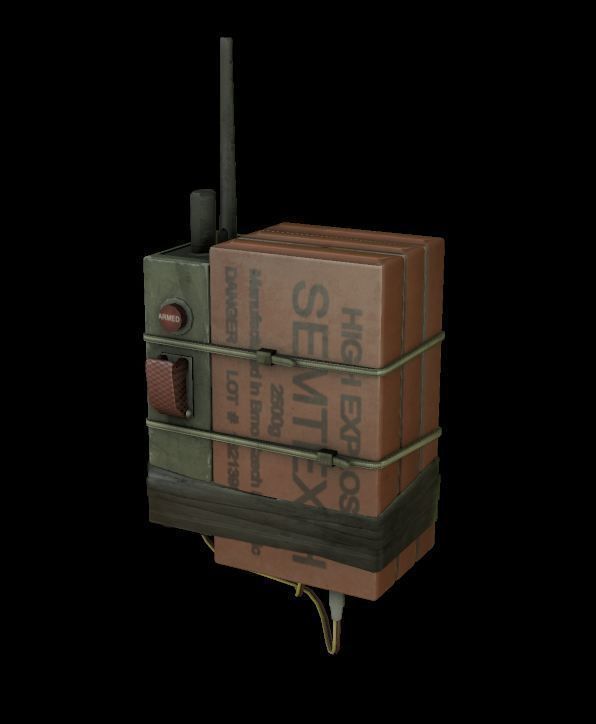 EXPLOSIVES CHARGES model Low-poly 3D model_2