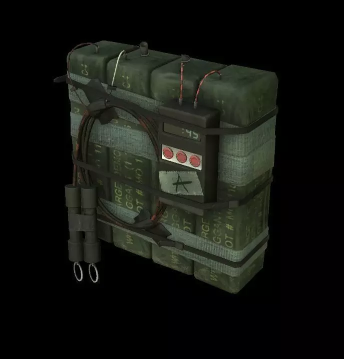 Detonator Bomb Model Low-poly 3D model_0