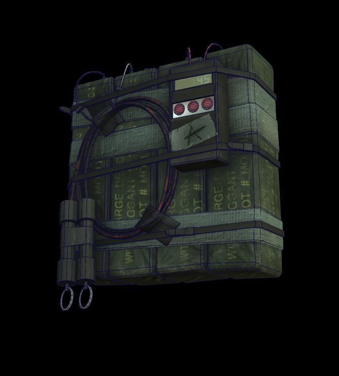 Detonator Bomb Model Low-poly 3D model_3