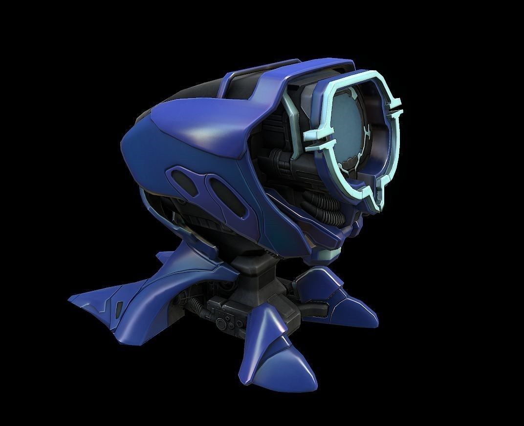 Computer Terminal Low-poly 3D model_3