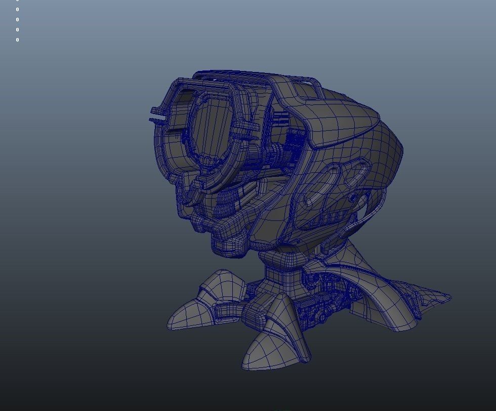 Computer Terminal Low-poly 3D model_7