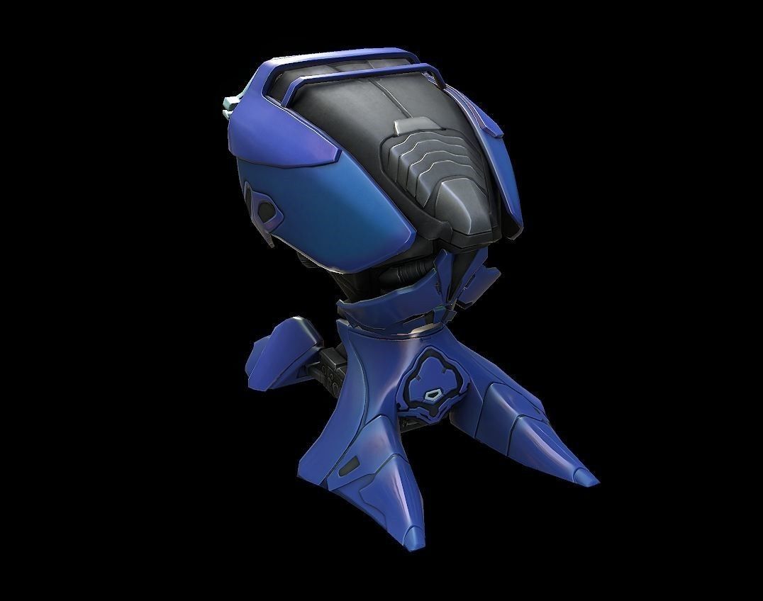 Computer Terminal Low-poly 3D model_2