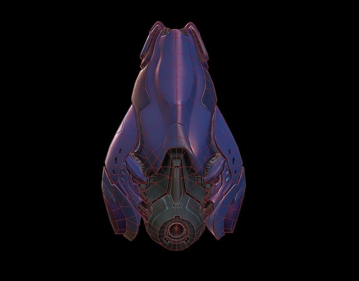 Drop Pod Low-poly 3D model_4