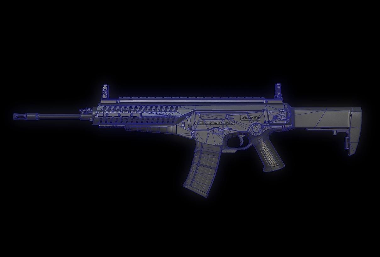 rx160 Model gun Low-poly 3D model_1