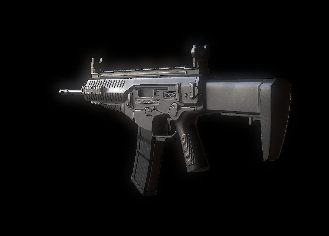 rx160 Model gun Low-poly 3D model_4