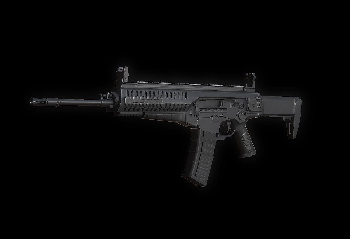 rx160 Model gun Low-poly 3D model_2