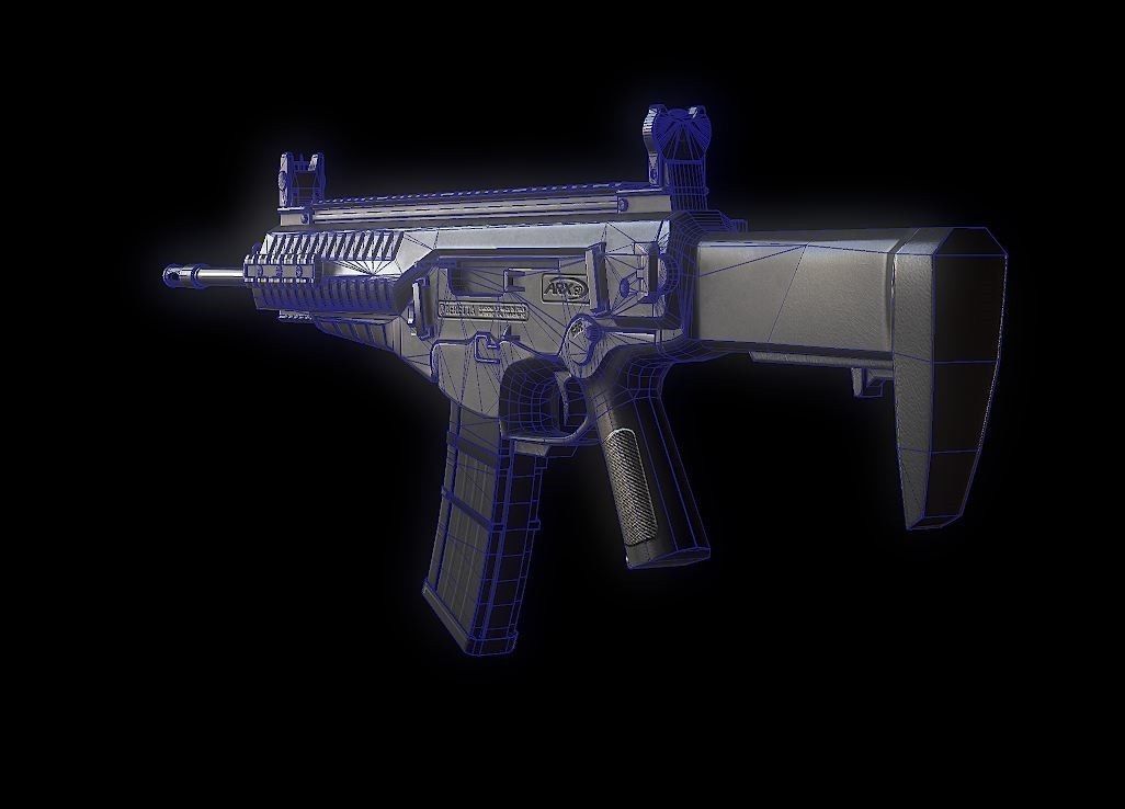 rx160 Model gun Low-poly 3D model_5