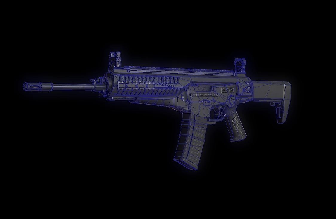 rx160 Model gun Low-poly 3D model_3