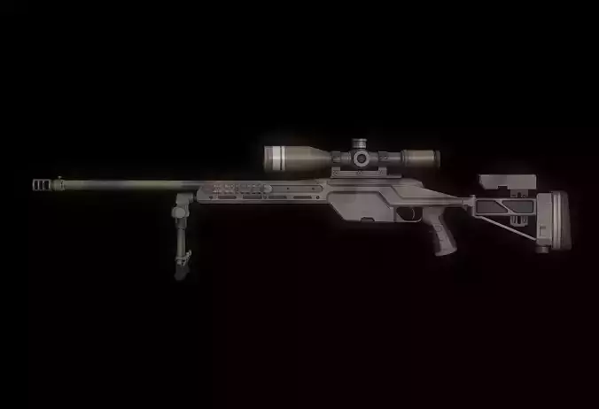 SSG08 Model sniper rifle Low-poly 3D model