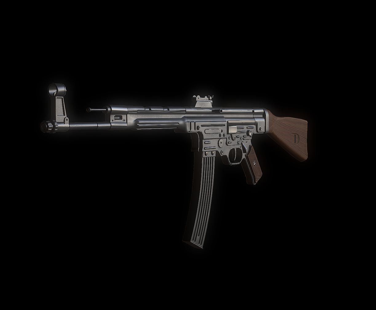 STG44 Model gun Low-poly 3D model_2
