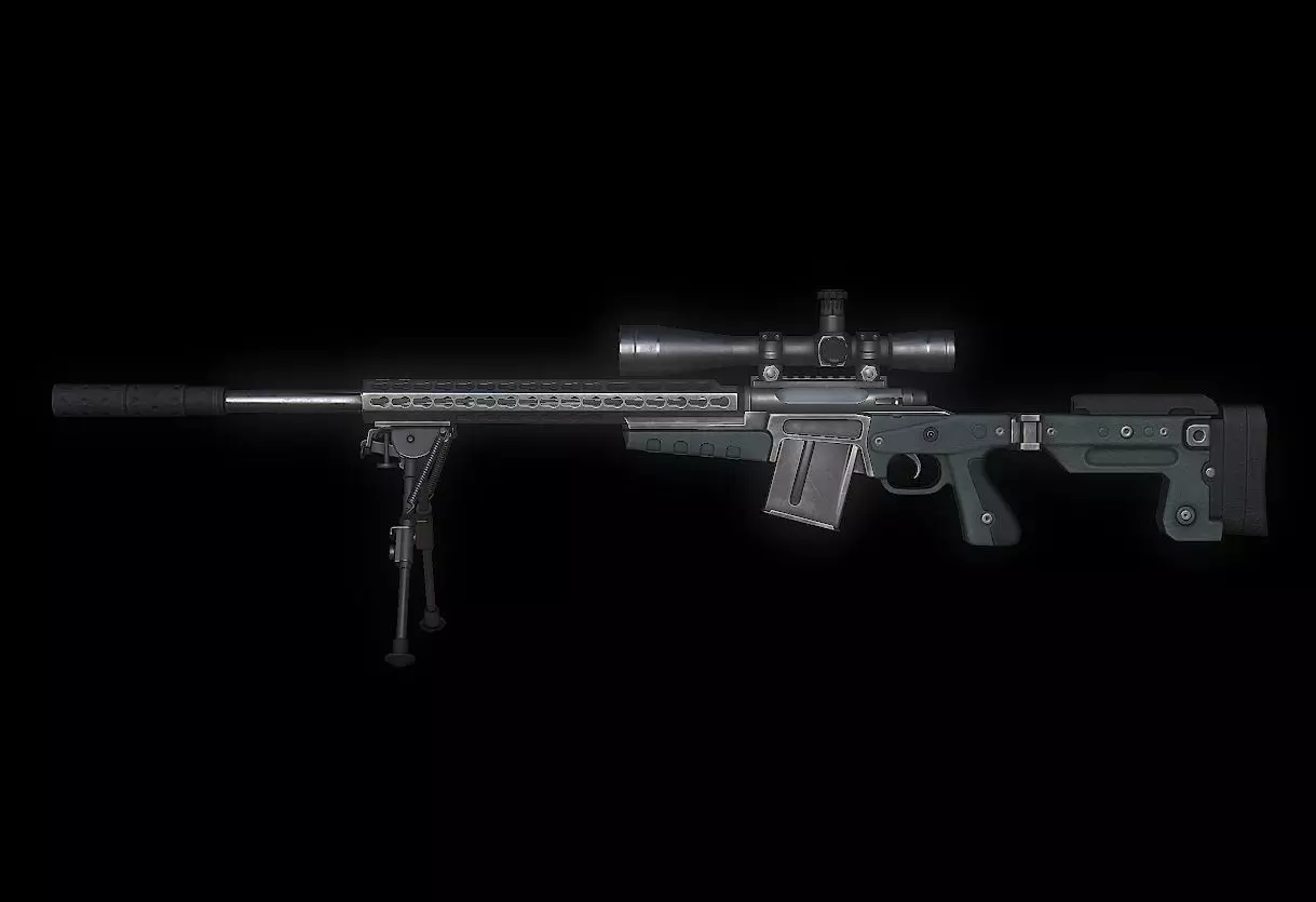 TMRX Model sniper rifle Low-poly 3D model_0