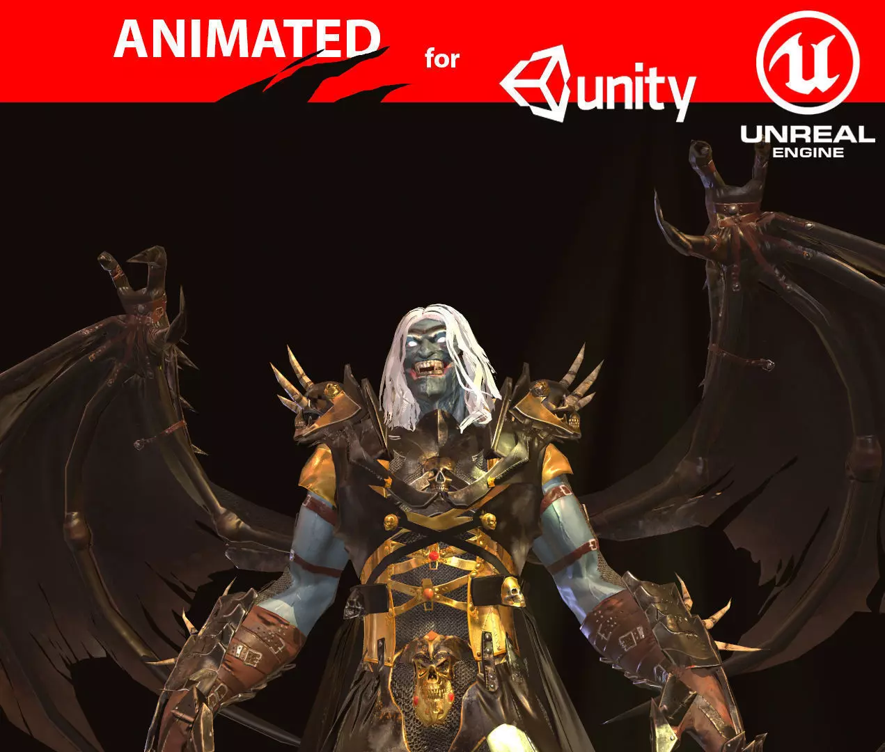 Old Vampire Low-poly 3D model_0