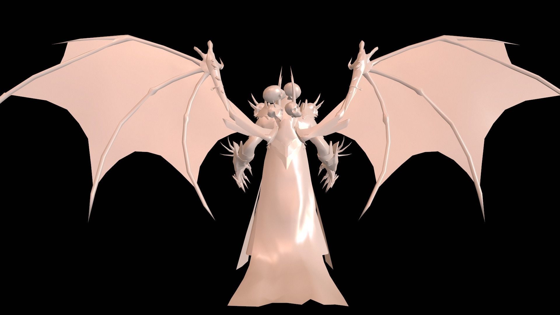 Old Vampire Low-poly 3D model_5
