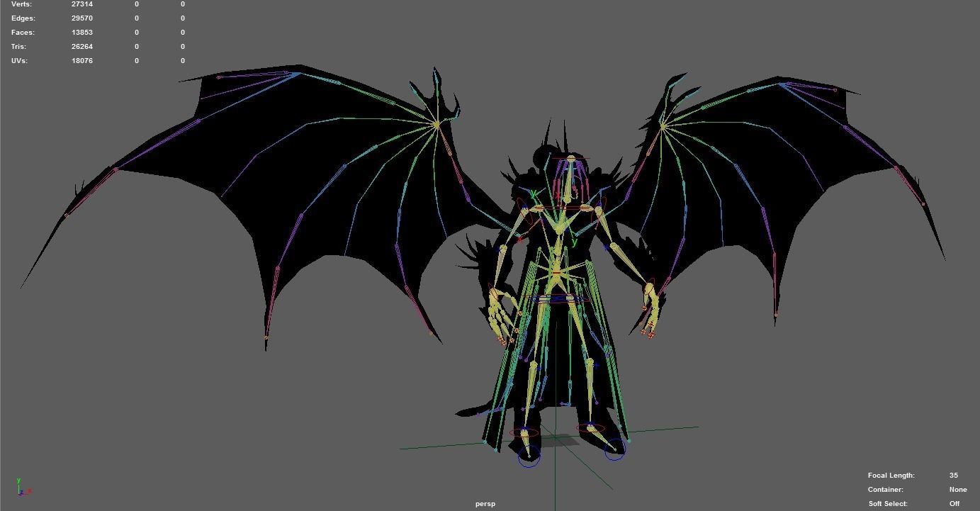 Old Vampire Low-poly 3D model_3