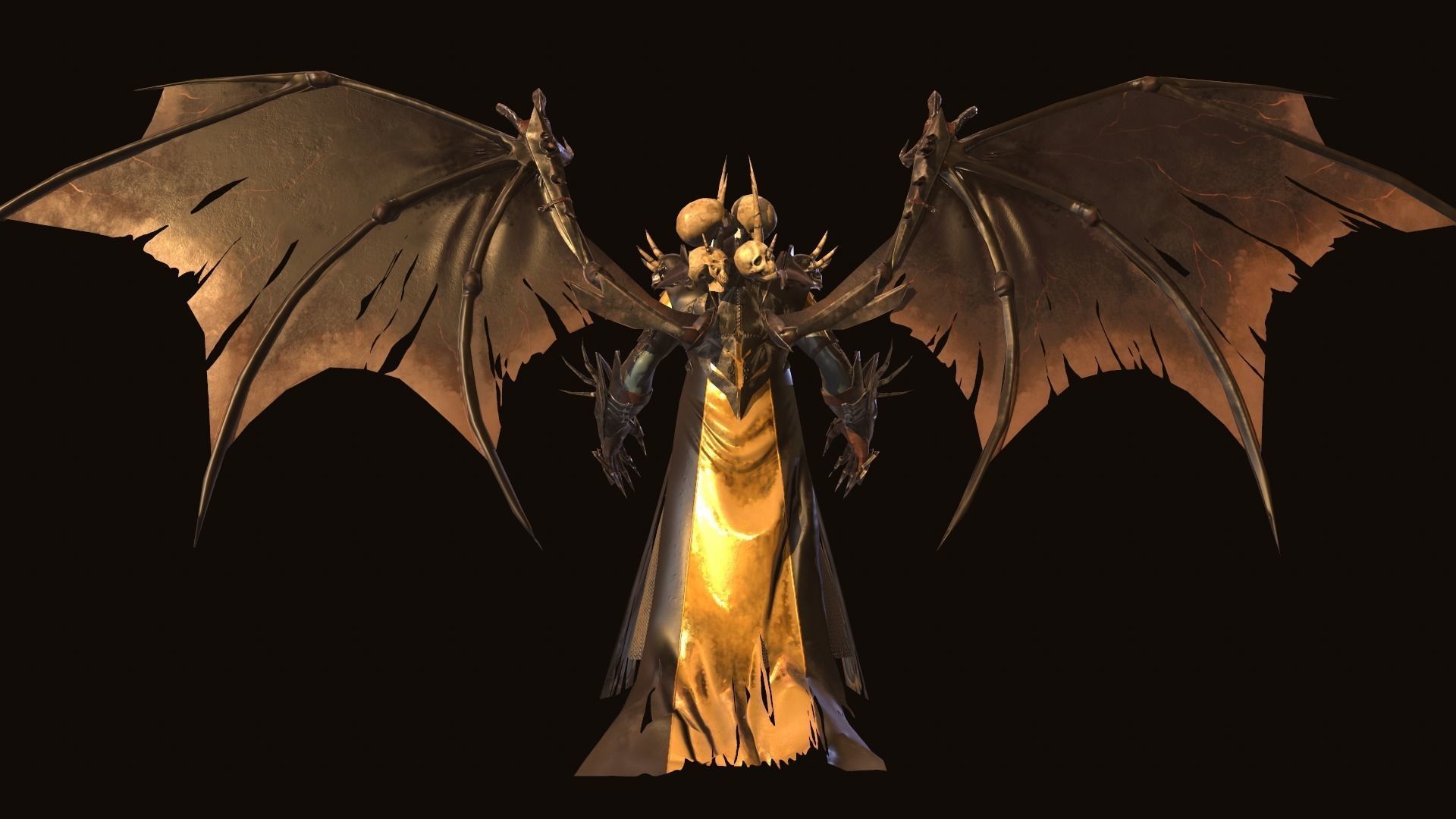 Old Vampire Low-poly 3D model_17