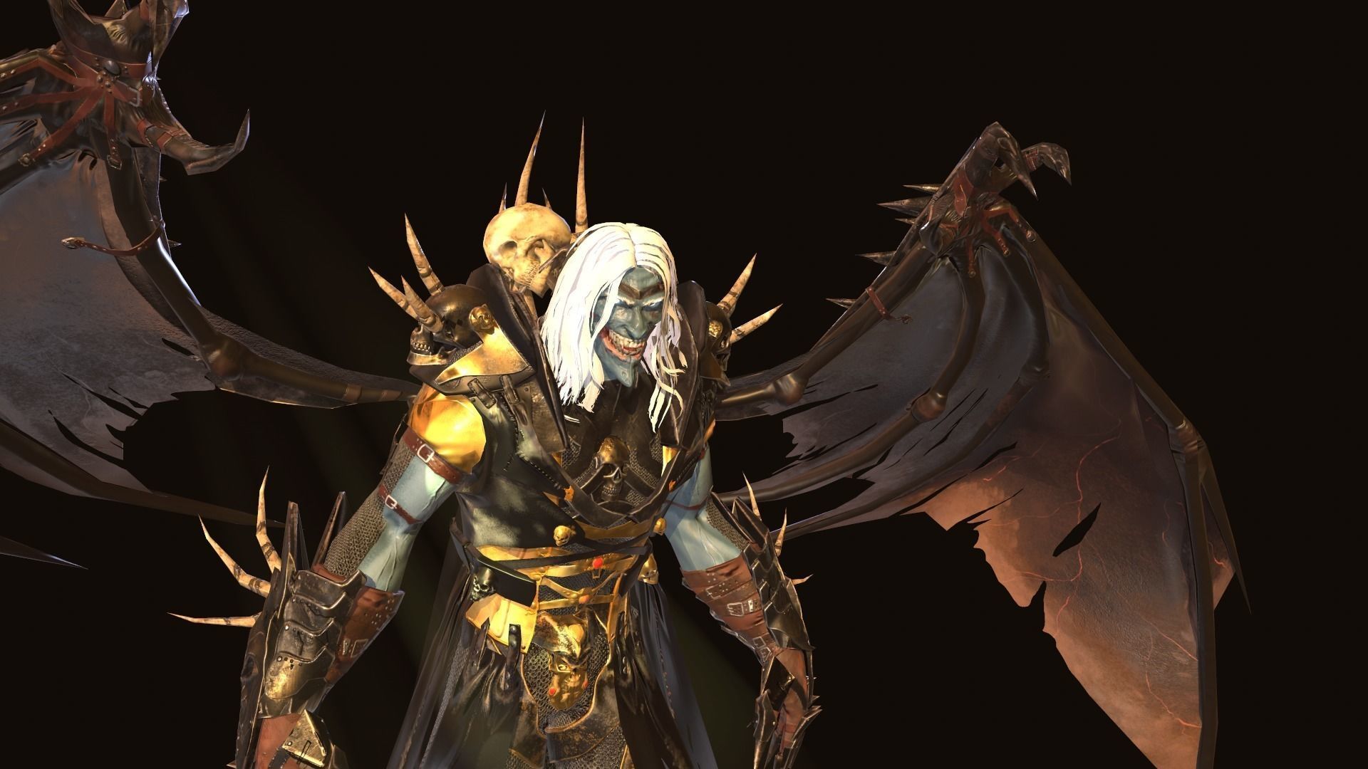 Old Vampire Low-poly 3D model_10