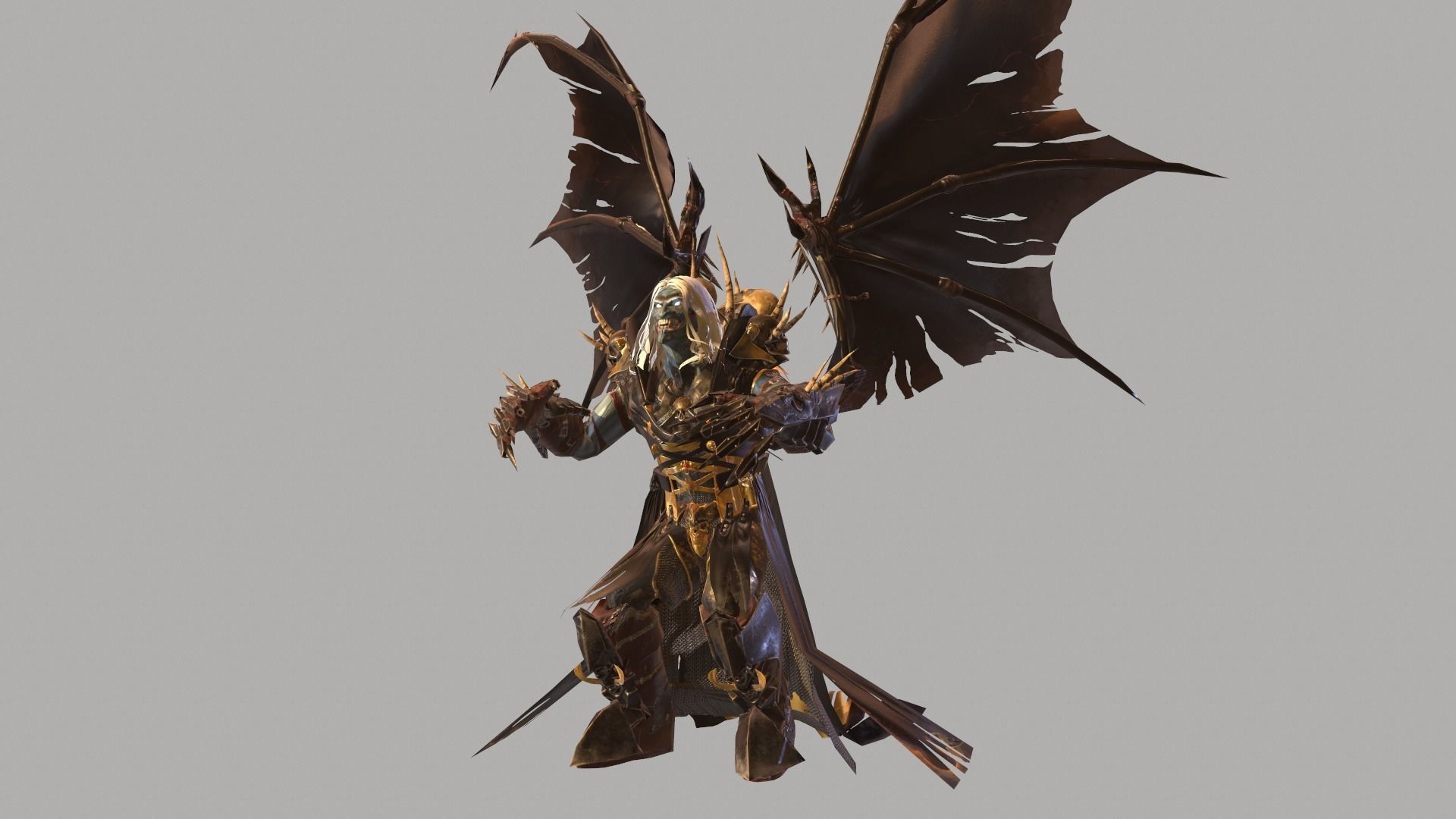 Old Vampire Low-poly 3D model_2