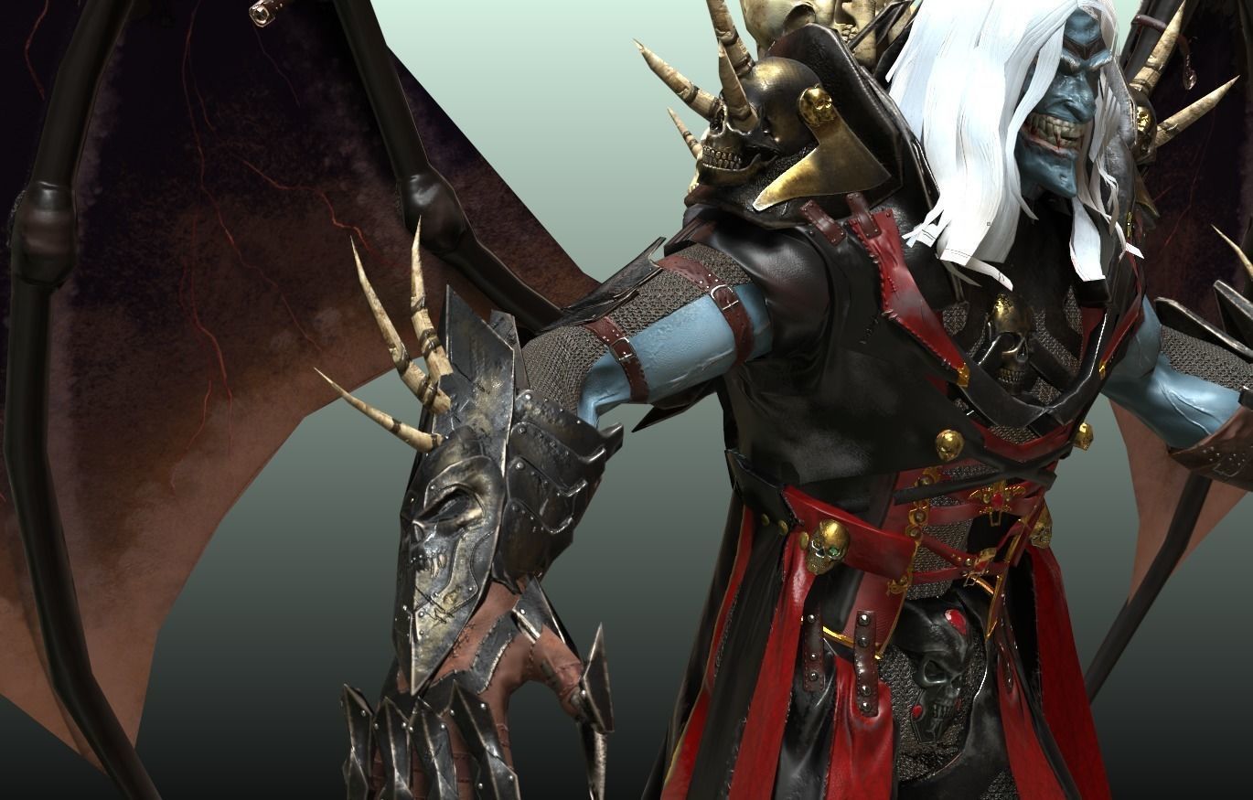 Old Vampire Low-poly 3D model_8