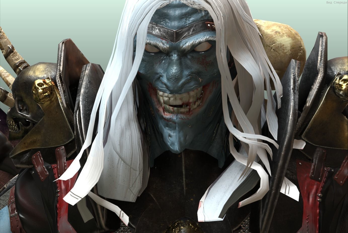 Old Vampire Low-poly 3D model_7