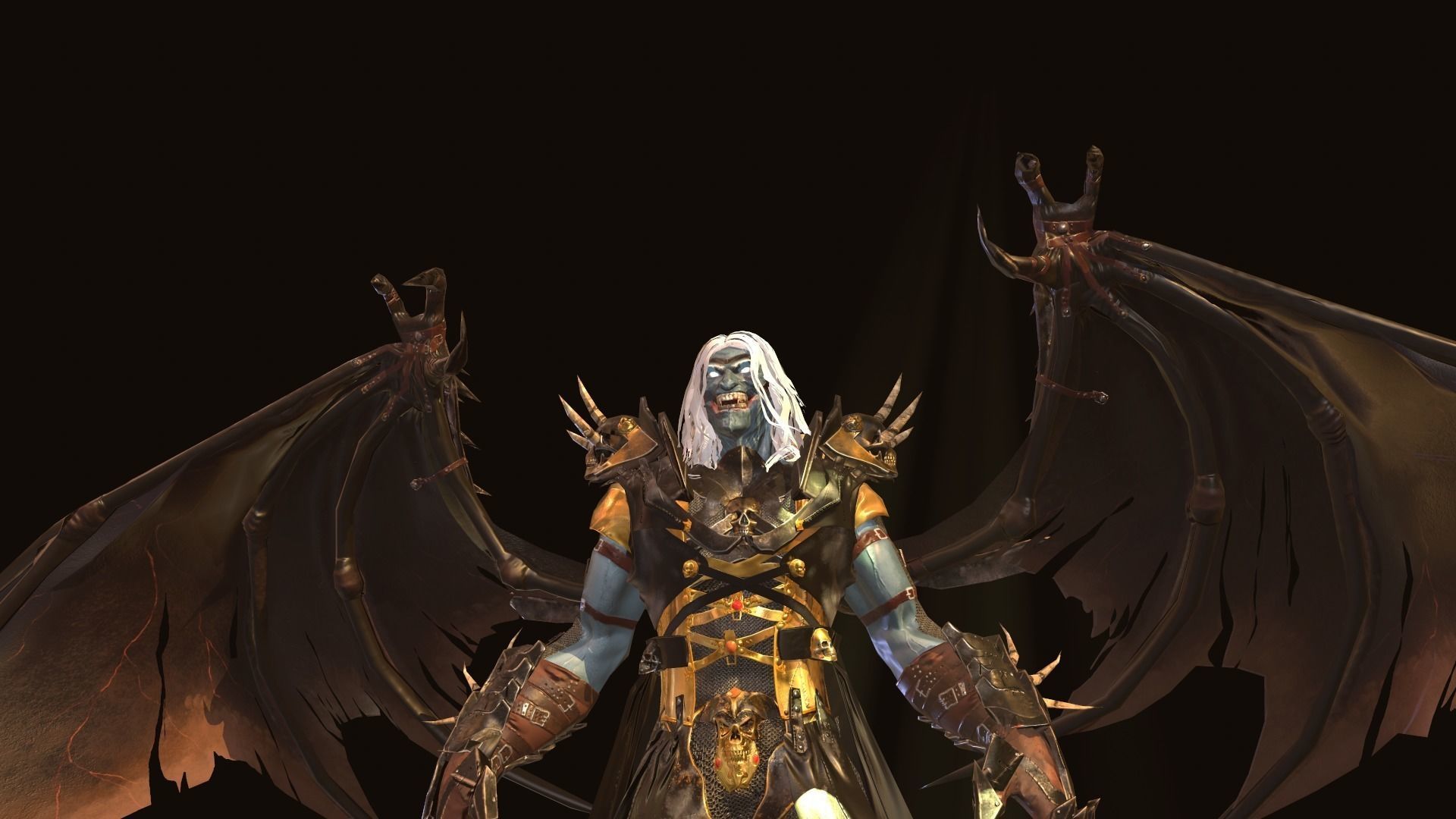 Old Vampire Low-poly 3D model_9