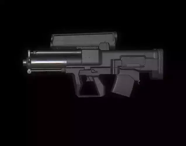 XM25 Model gun Low-poly 3D model