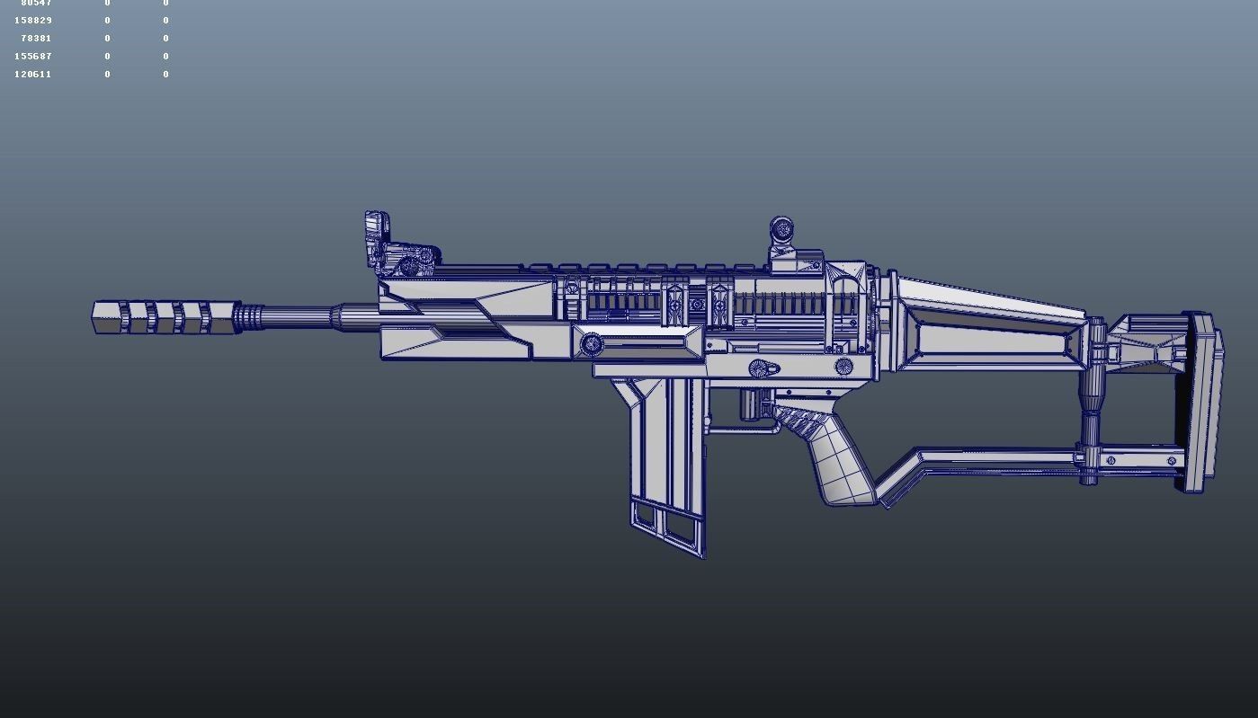 Rosefinch SCAR Model Low-poly 3D model_7