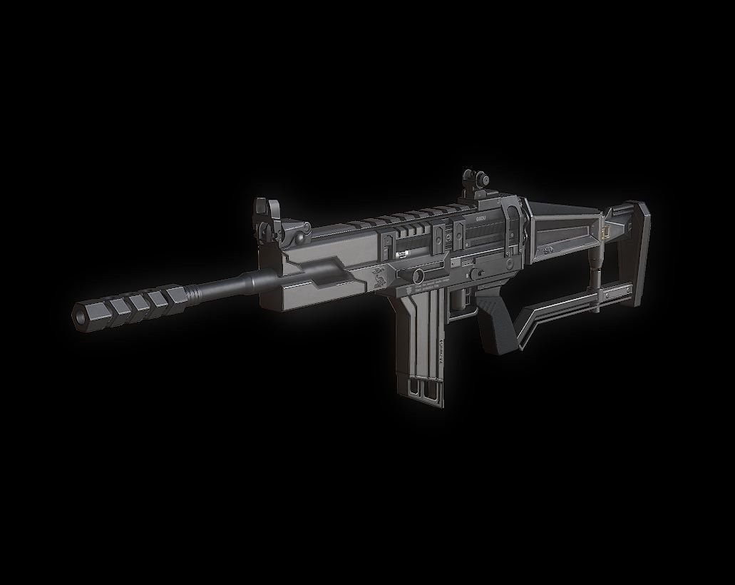 Rosefinch SCAR Model Low-poly 3D model_2