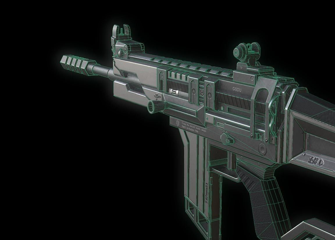 Rosefinch SCAR Model Low-poly 3D model_5