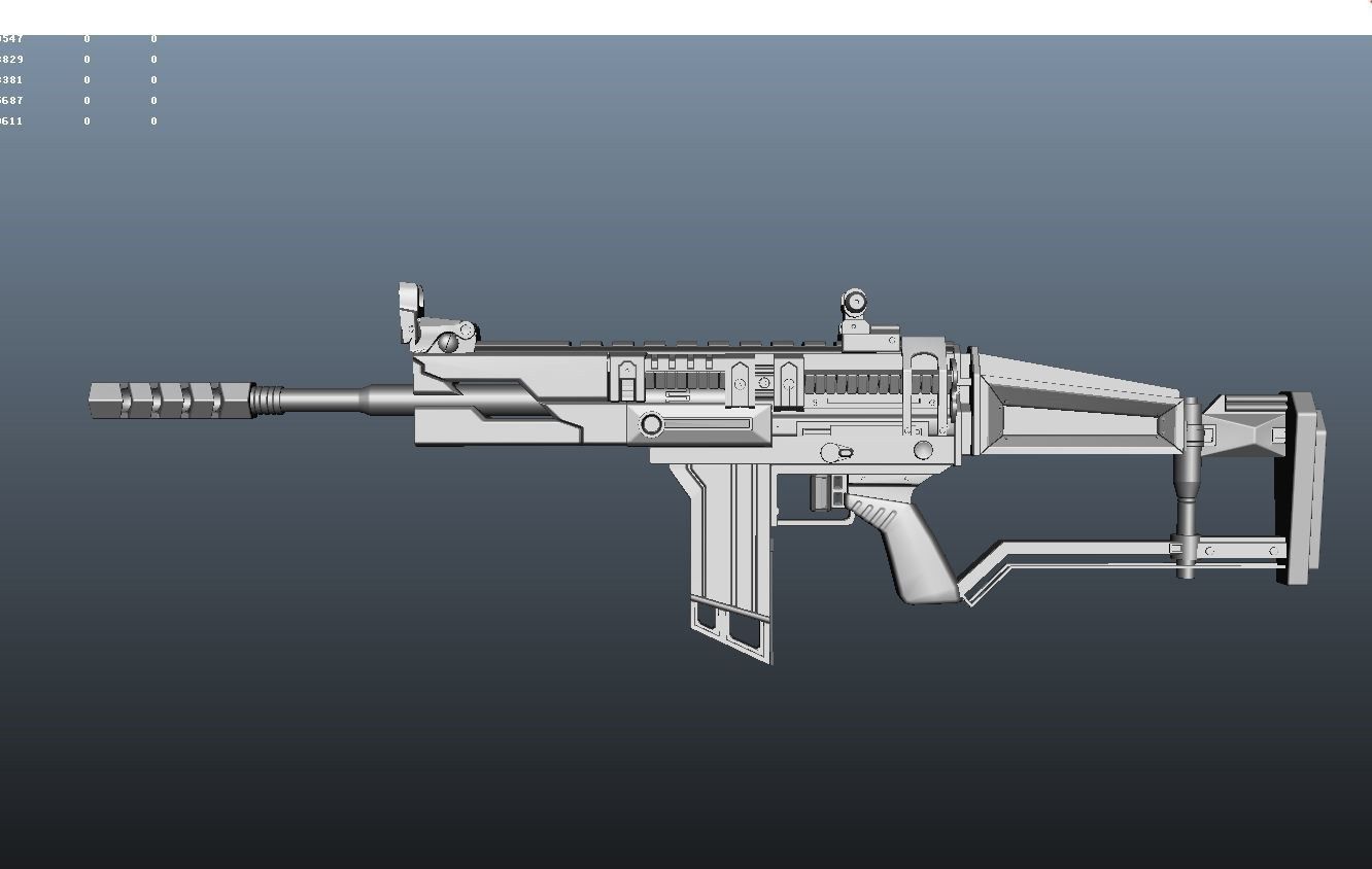 Rosefinch SCAR Model Low-poly 3D model_6
