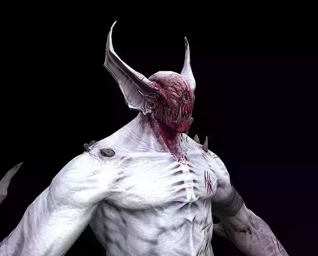 vampire model demon creature Low-poly 3D model