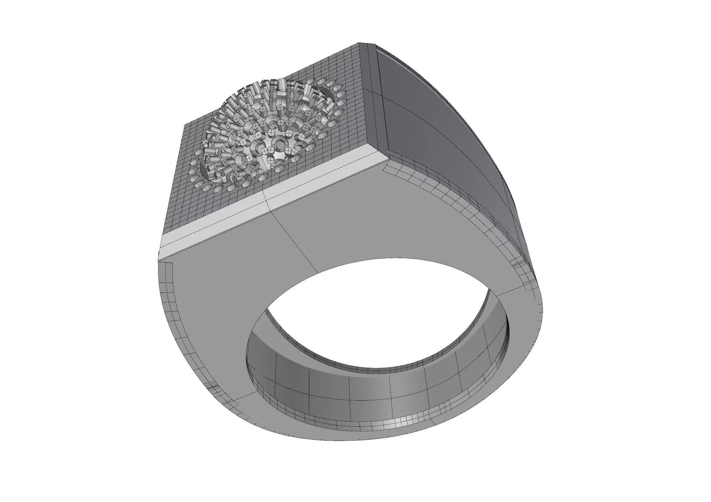 An 08 ring with diamond in center 3D print model_0