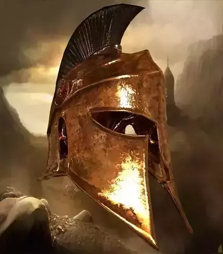 Greek helmet Low-poly 3D model