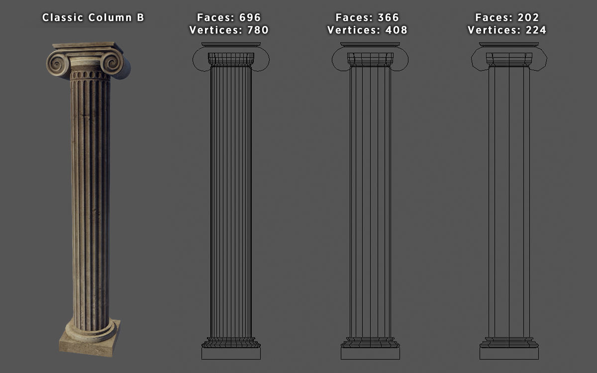 Classic Columns Free low-poly 3D model_3