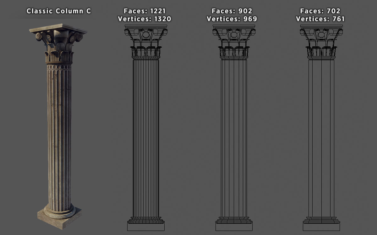 Classic Columns Free low-poly 3D model_2