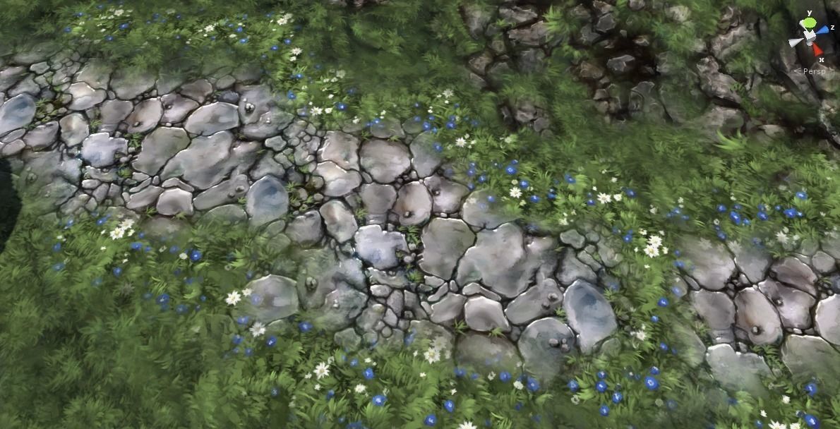 Painted Tiles - Sleeping Forest Free low-poly 3D model_21