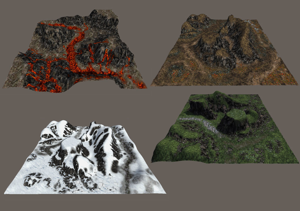 Painted Tiles - Sleeping Forest Free low-poly 3D model_18