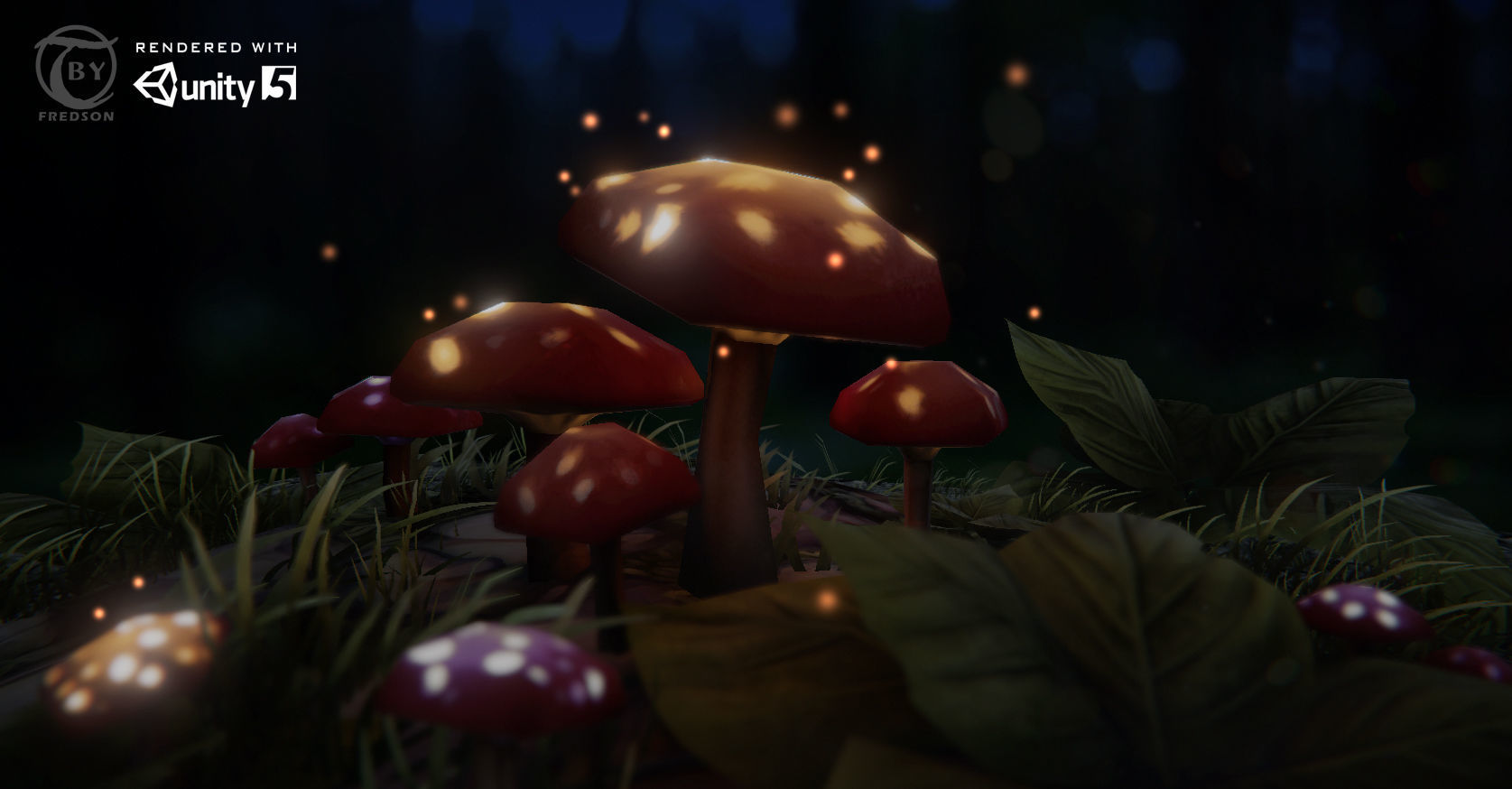 Painted Tiles - Sleeping Forest Free low-poly 3D model_3