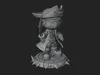 Chibi Pirate Captain Statue Design 4 - 3D Print Model 3D model 3D ...