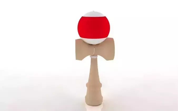 kendama ball on wooden stick