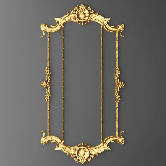 Collection stucco molding frame 3D model_1