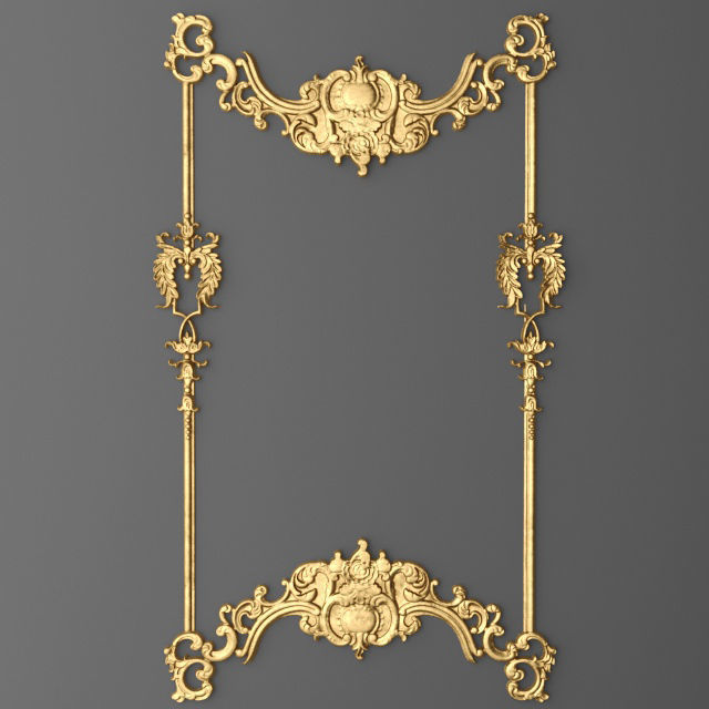 Collection stucco molding frame 3D model_2