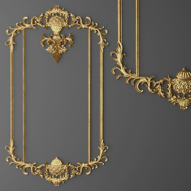 Collection stucco molding frame 3D model_5