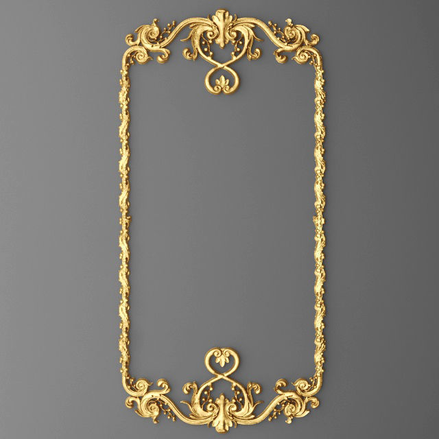 Collection stucco molding frame 3D model_4