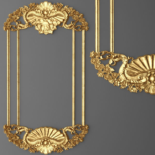 Collection stucco molding frame 3D model_9